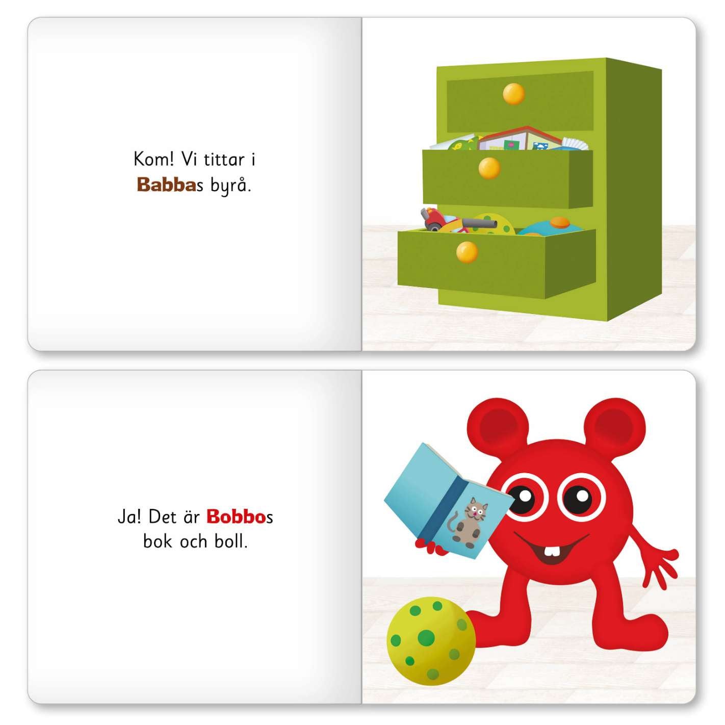 i Babbas byrå, stor kartongbok